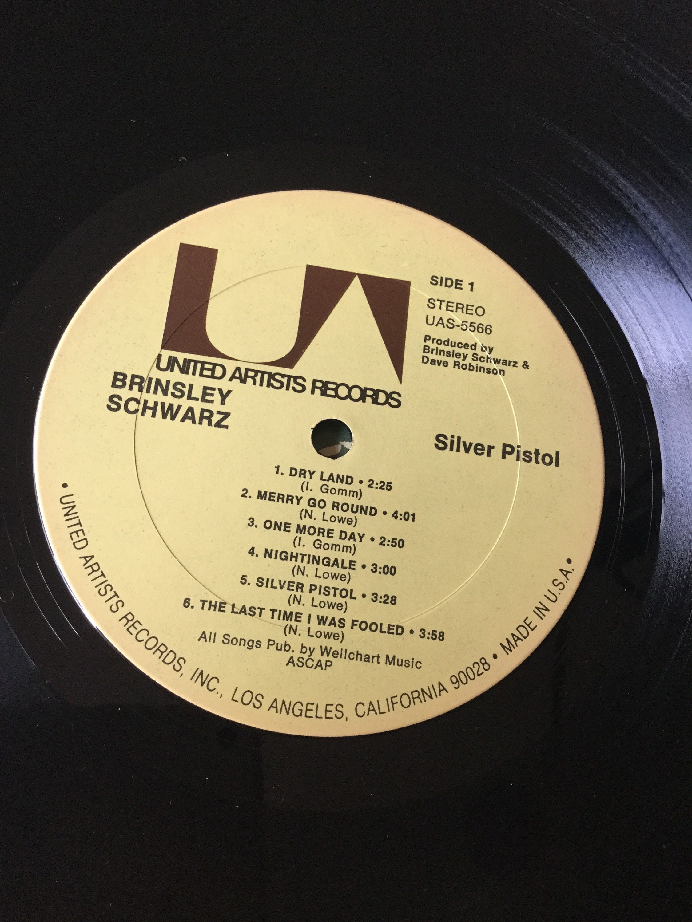 Brinsley Schwarz Silver Pistol Vinyl Stereo LP 1972 UA
