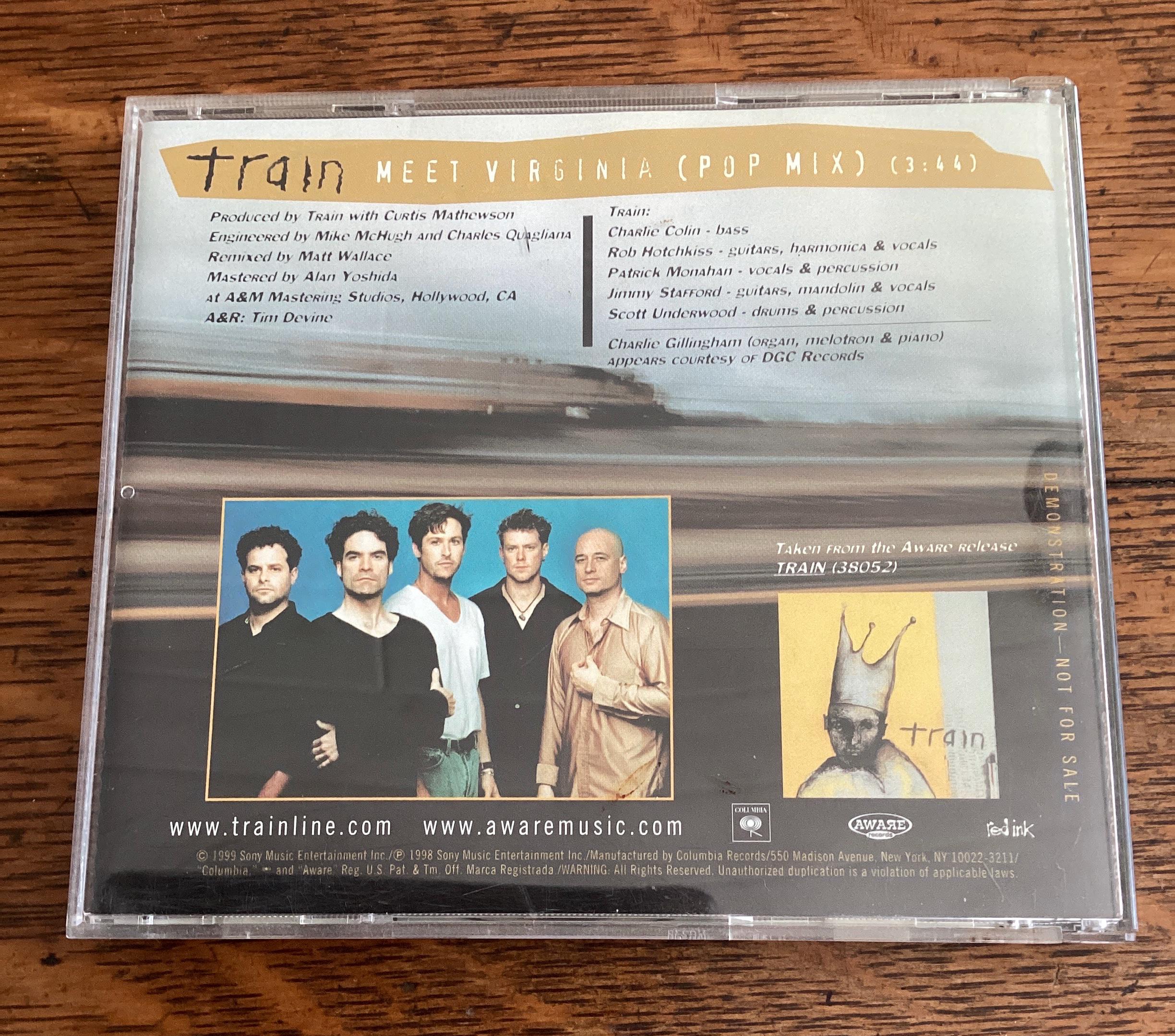 Train - Meet Virginia - CD Single Pop Mix - 1999 Aware/columbia