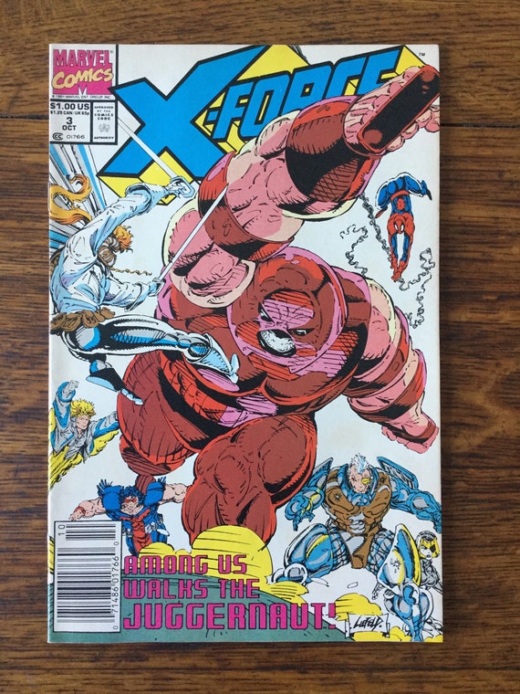 X-force # 3 Oct. 1991 Marvel Comics W/ Juggernaut - Etsy