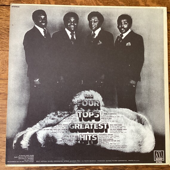 Four Tops - Greatest Hits Vol. 2 -stereo Vinyl LP 1971 Motown