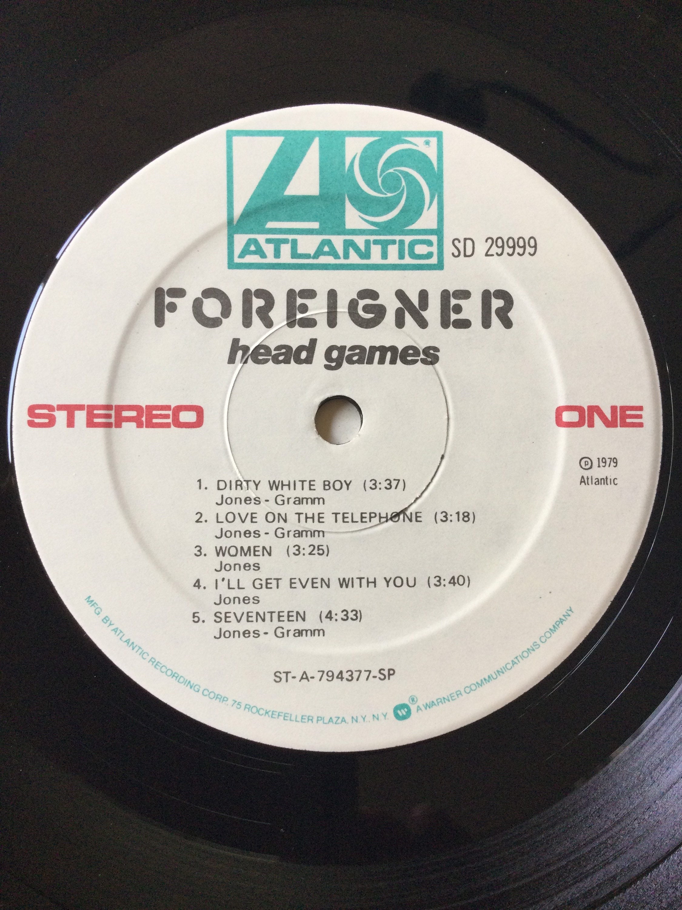 Foreigner Head Games Stereo Vinyl LP 1979 Atlantic Records
