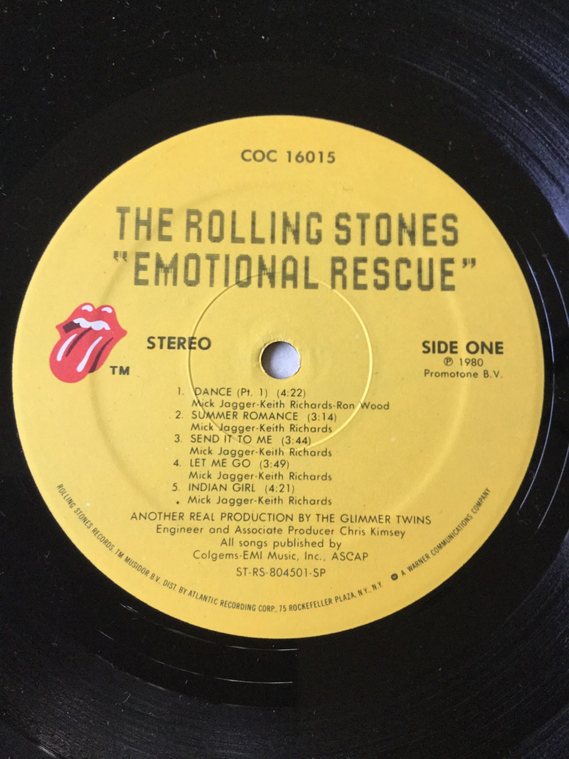 The Rolling Stones Emotional Rescue Vinyl Stereo LP 1980 Etsy