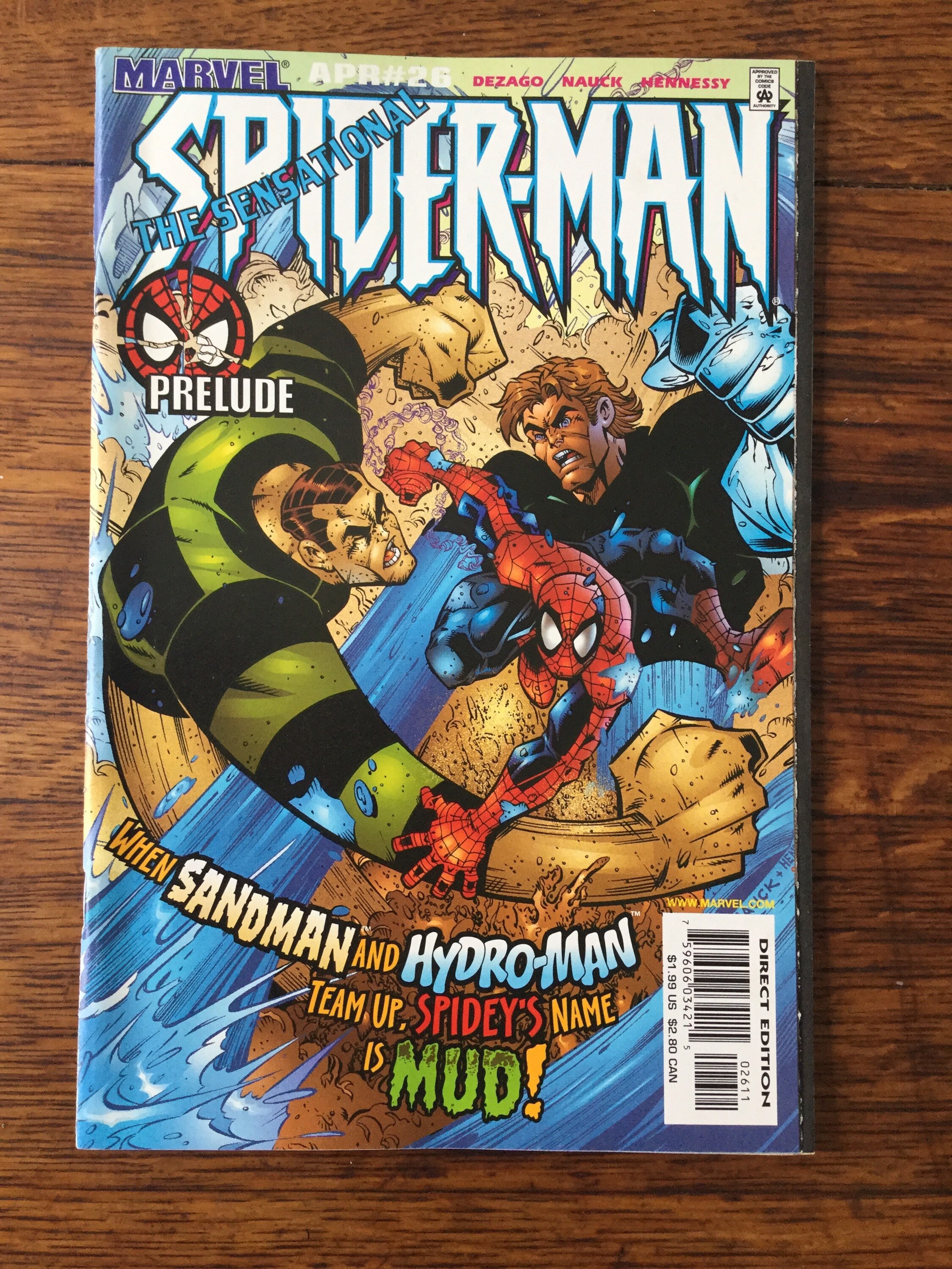 Sensational Spider-man # 26 Apr. 1998 Marvel Comics W/ Sandman