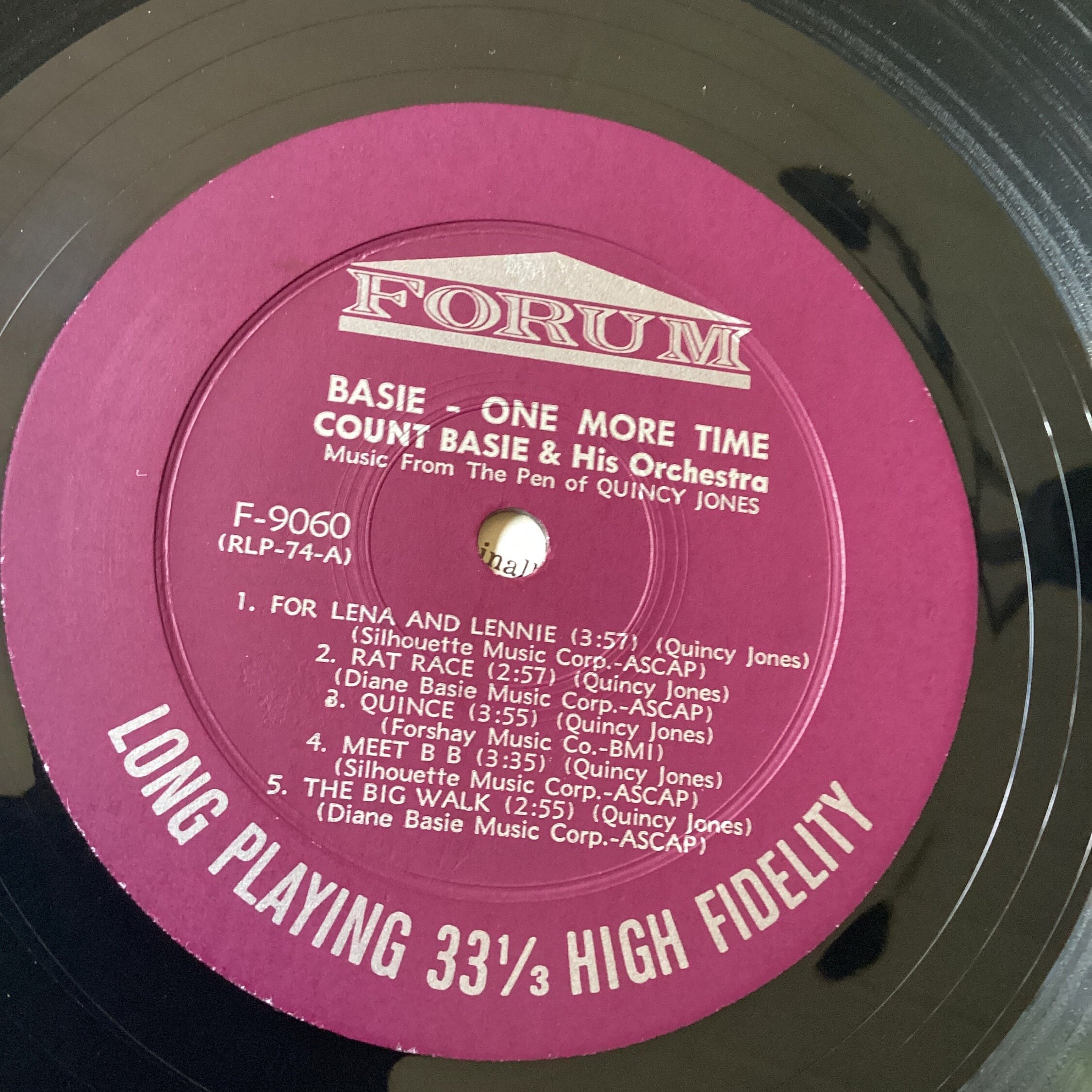 Count Basie & His Orchestra Basie One More Time Vinyl Lp 1963 