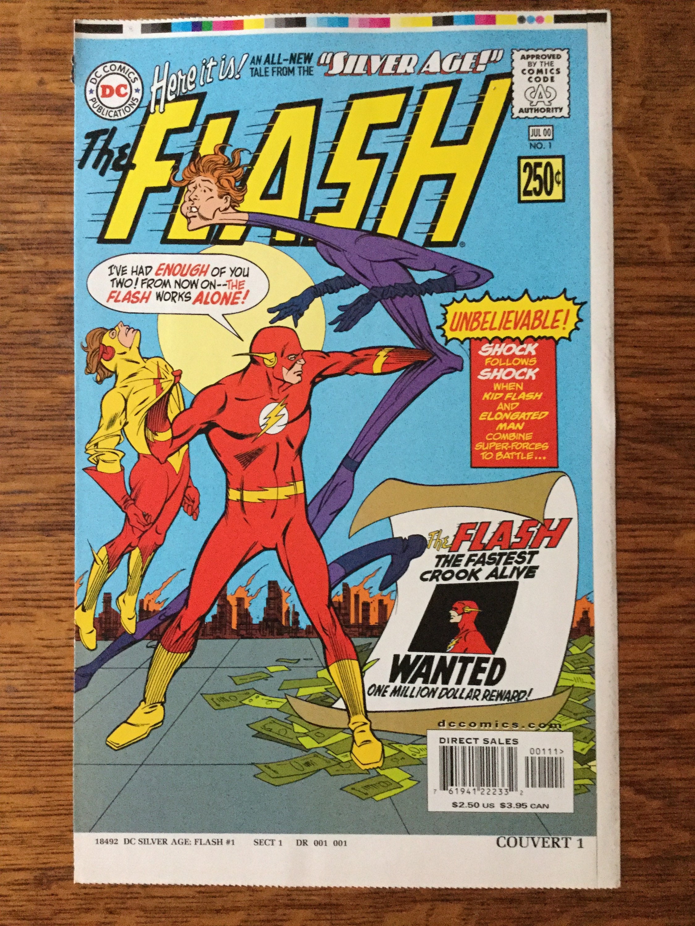 The Flash 1 Silver Age 1 Jul. 2000 DC Comics Promo Proof Uncut Cover VF -  Etsy Israel