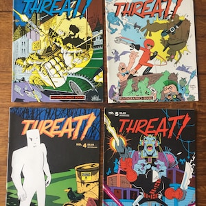 Threat! # 2, 3, 4 & 5 July-Oct 1986 Fantagraphics Books Comics
