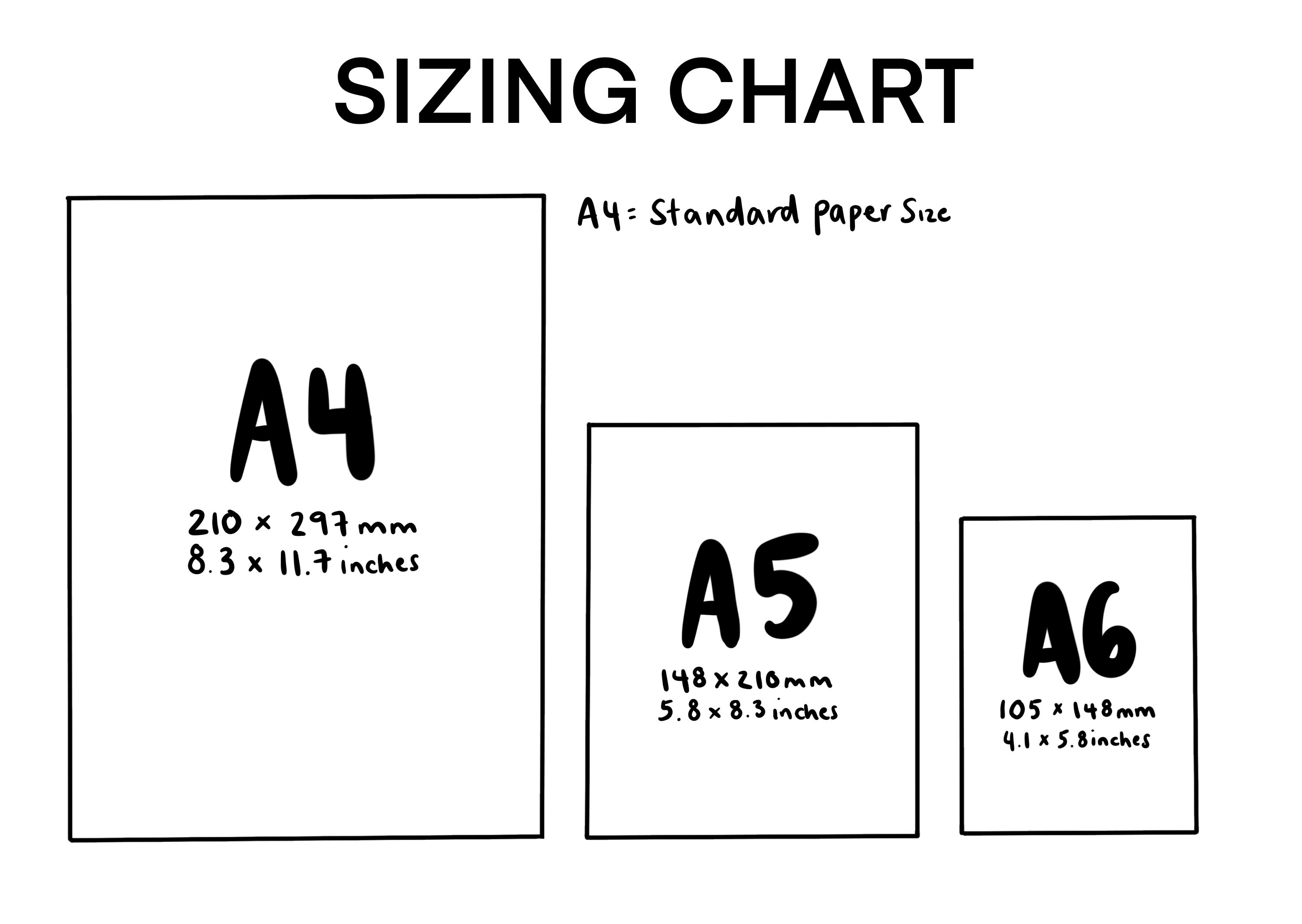 A4 A5 A6 Size Comparison