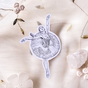 Waterdichte Ballerina Stickers - Ballet Stickers, Swan Lake Ballerina Sticker, Laptop Stickers, Waterfles stickers, Prinses Stickers