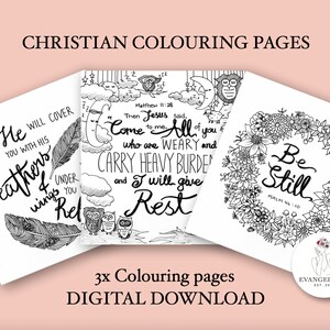 Christian Colouring Pages: Bible Verse Designs (Digital Download)