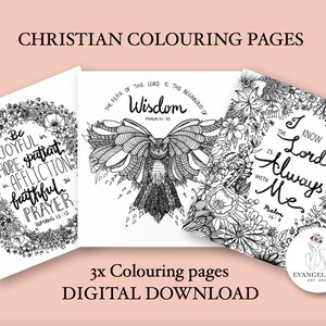 Christian Coloring Pages: Bible Verses (Digital Download)