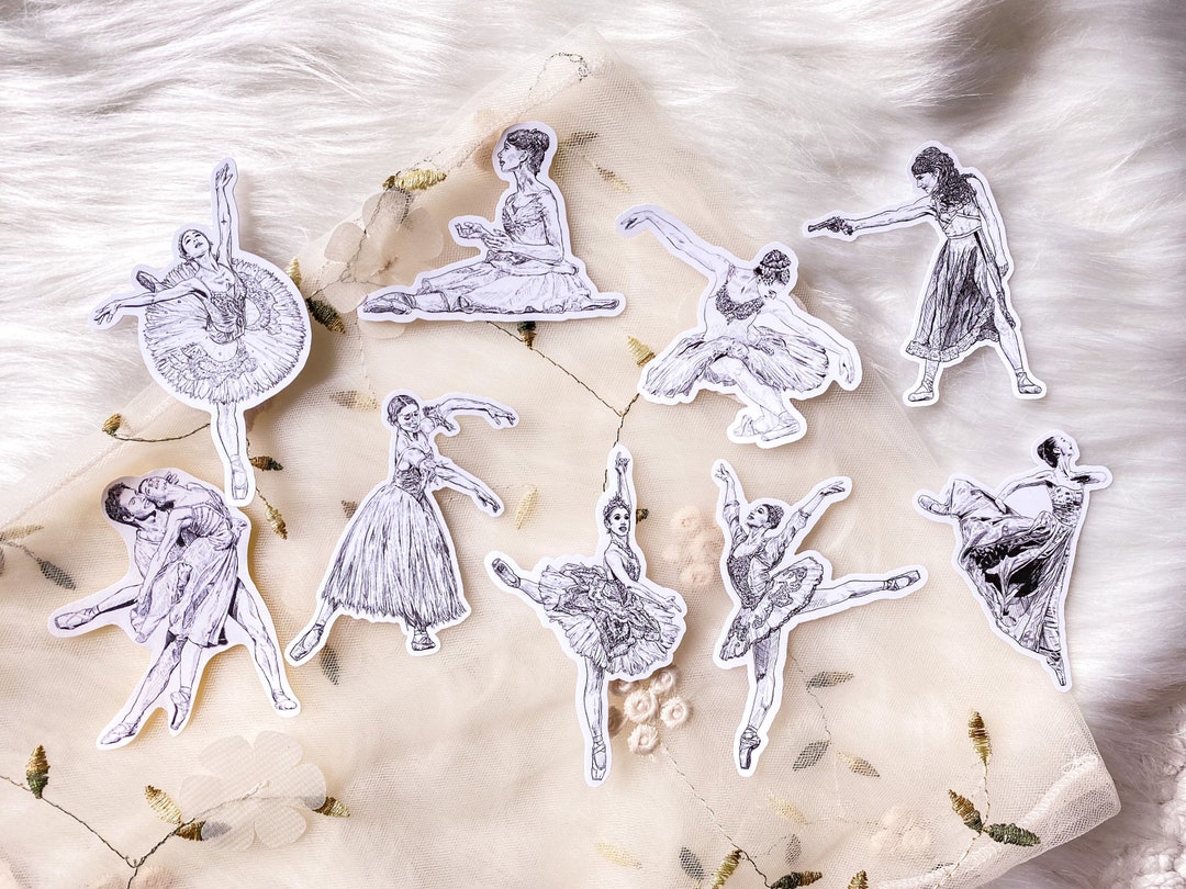 Waterproof Ballerina Stickers: Ballet Dancer Laptop Decals - Etsy