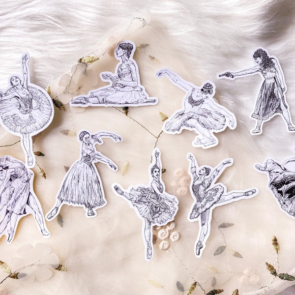 Ballerina Sticker - WATERPROOF Ballet stickers, weatherproof ballerina laptop stickers, ballet window stickers, ballerina sticker, dancer