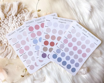 Pastel Dots Sticker Sheet – Circle Bullet Journal Stickers