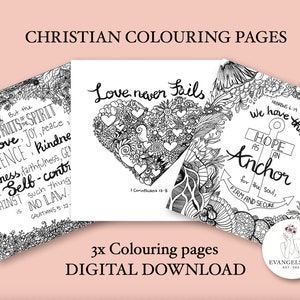 Christian Coloring Pages: Bible Verse Art (Digital Download)