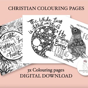 Christian Colouring Pages: Bible Verses (Digital Download)