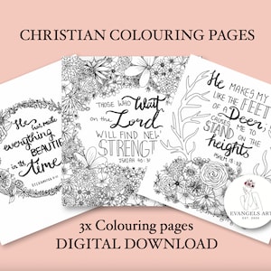 Christian Colouring Pages: Bible Verse Art (Digital Download)