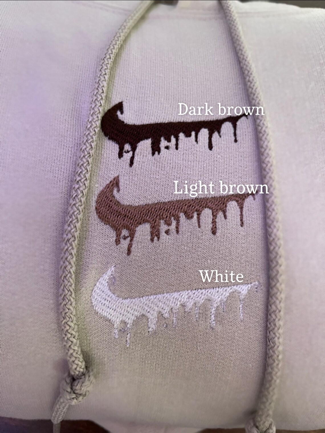 embroidered nike drip hoodie
