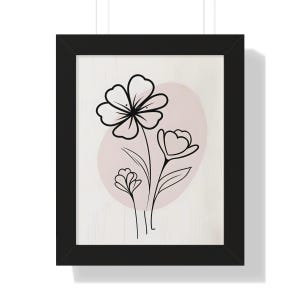 Digital print - minimalistic flowers