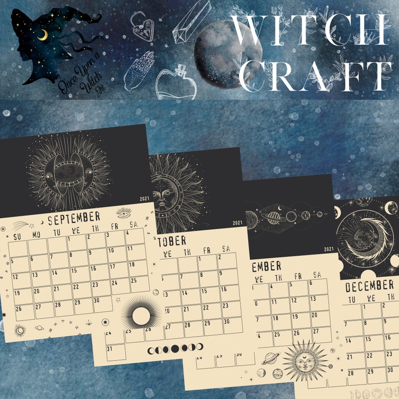 celestial-calendar-2021-2021-printable-calendar-2021-moon-etsy