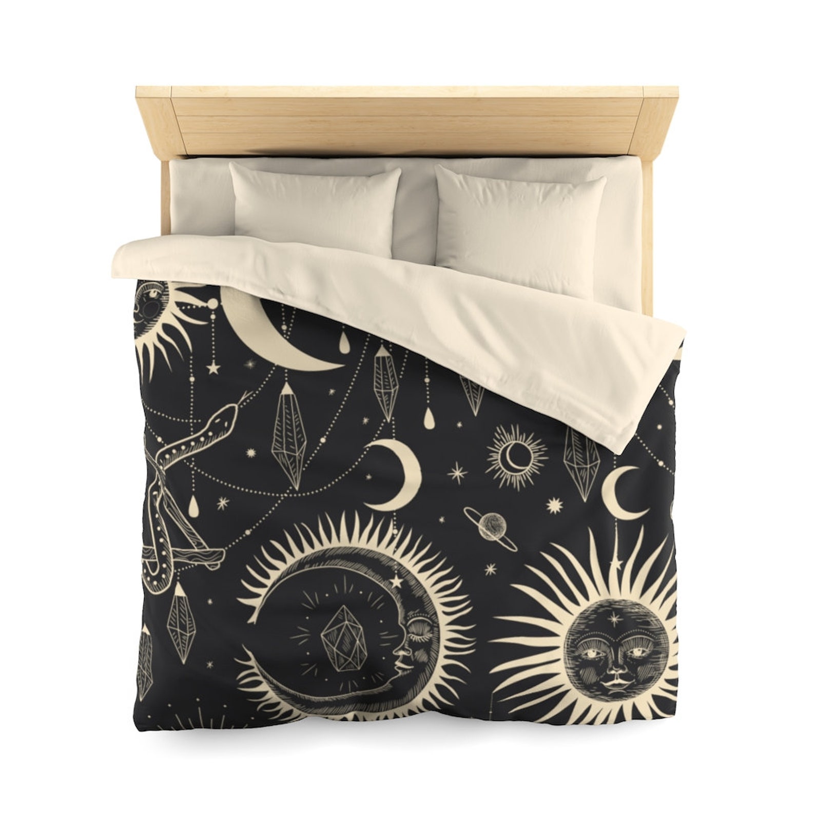 Zodiac Astrology Duvet Cover Celestial Bedding Goth Bedding Etsy