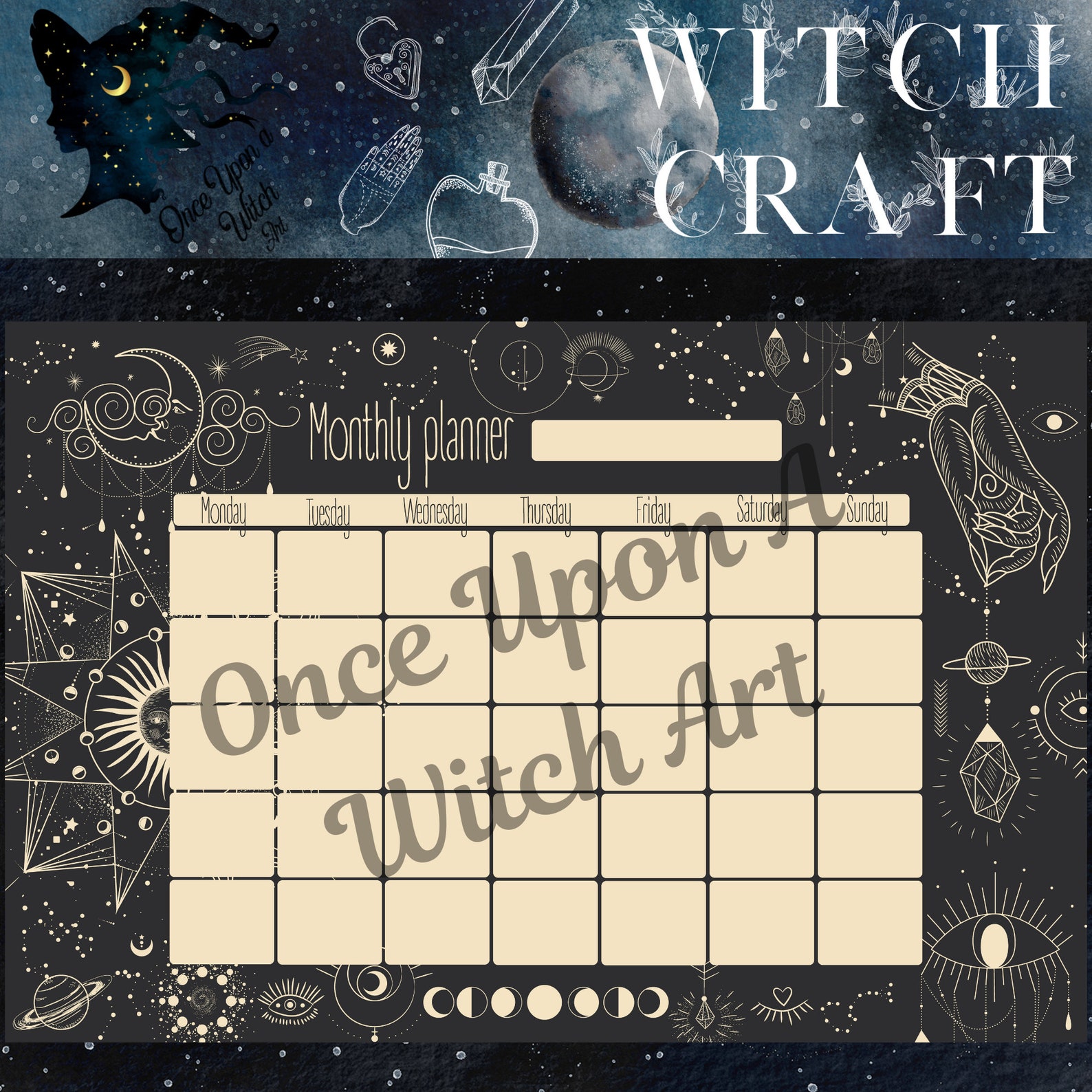 Celestial Monthly Planner for 2023 2023 Printable Planner - Etsy