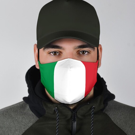 Italian Flag Face Mask with Filters Italian Face Mask in Etsy