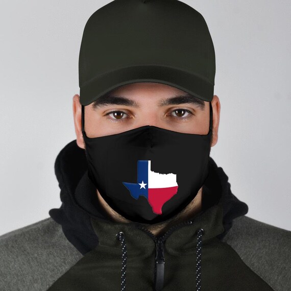 Texas State Face Mask with Filters. Texas Flag Face Mask in Etsy