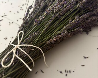 Dried Lavender Bouquet French Grosso Variety– 1 Ounce: Pesticide-Free Floral Decor, Wreaths, 100-150 stems