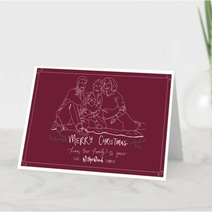 Carte personnalisée - Amis personnalisés, famille, dessin au sort en couple| Illustration personnalisée| Cadeau personnalisé