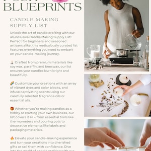 Candle Making Supply List PDF – Beginner-Friendly Printable | DIY Checklist for Wax, Wicks, Fragrance Oils, Jars & Tools