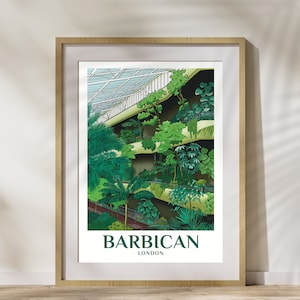 Barbican Wintergarten Druck / Botanischer Garten Druck