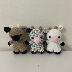 Crochet Cow Plushie, Cow Plush, Regular Cow Plush, Cookies and Cream Cow Plush, Chocolate Cow Plush,