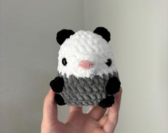 Crochet Opossum Plushie: Handmade Stuffed Animal