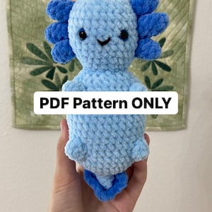 Digital PDF Crochet Amigurumi Axolotl Pattern, Crochet Pattern, Amigurumi Pattern, PDF Download Crochet Pattern, Amigurumi