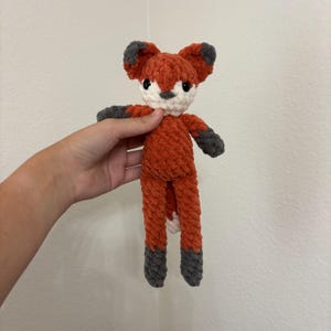 Crochet Fox Plushie, Crochet Stuffed Animal, Handmade Crochet Fox Stuffed Animal