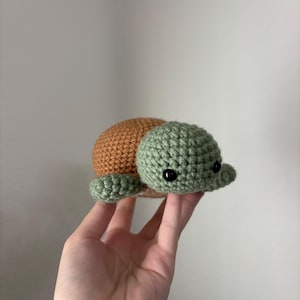 Crochet Turtle Plushie, Crochet Sea Turtle Stuffed Animal, Handmade Sea Turtle Plushie