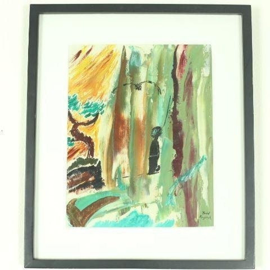 Abstract Oil Painting Todd Keylock Portland, Oregon, Framed, Matted and ...