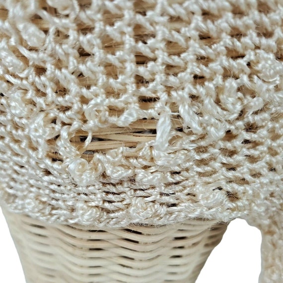 Vintage/Antique Handmade CROCHET BABY BONNET lace… - image 4