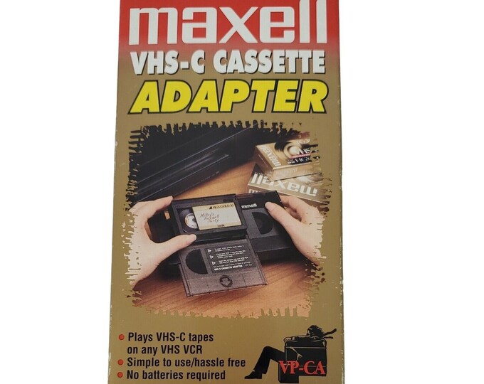 Maxell VHS Video Cassette Adapter for VHSC Videotapes Vpca Etsy