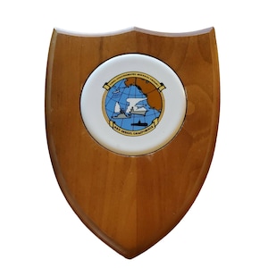 NAVAL OCEANOGRAPHY Command Facility San Diego, CA Ceramic Wood Navy Plaque