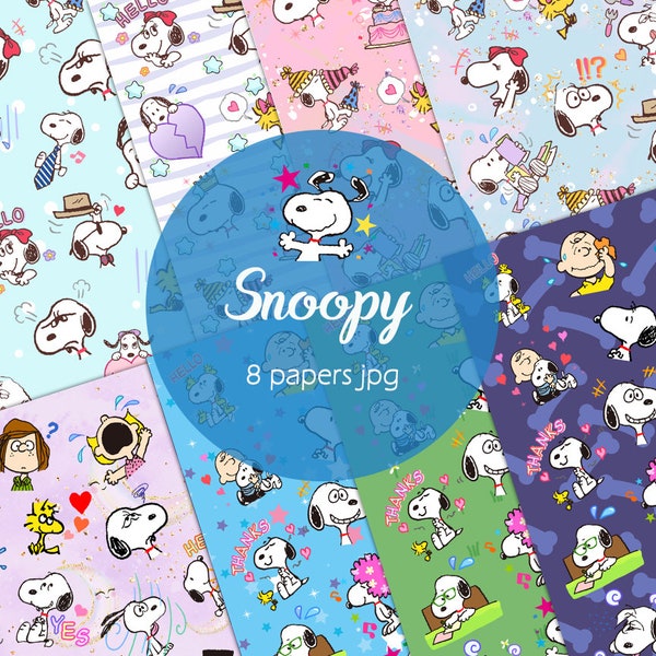 Snoopy Digital Papers Patterns jpeg