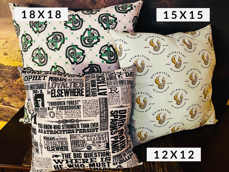 Harry Potter House Decorative Pillows Etsy