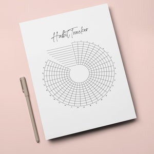 Circle Habit Tracker - Instant Printable Download Available in Letter ...
