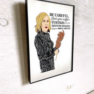 Moira Rose Quote Art Print – Moral Ground Dizzying Heights | Multiple Sizes | Schitt’s Creek Fan Art | Hand-Drawn Wall Decor | Funny Gift image 5