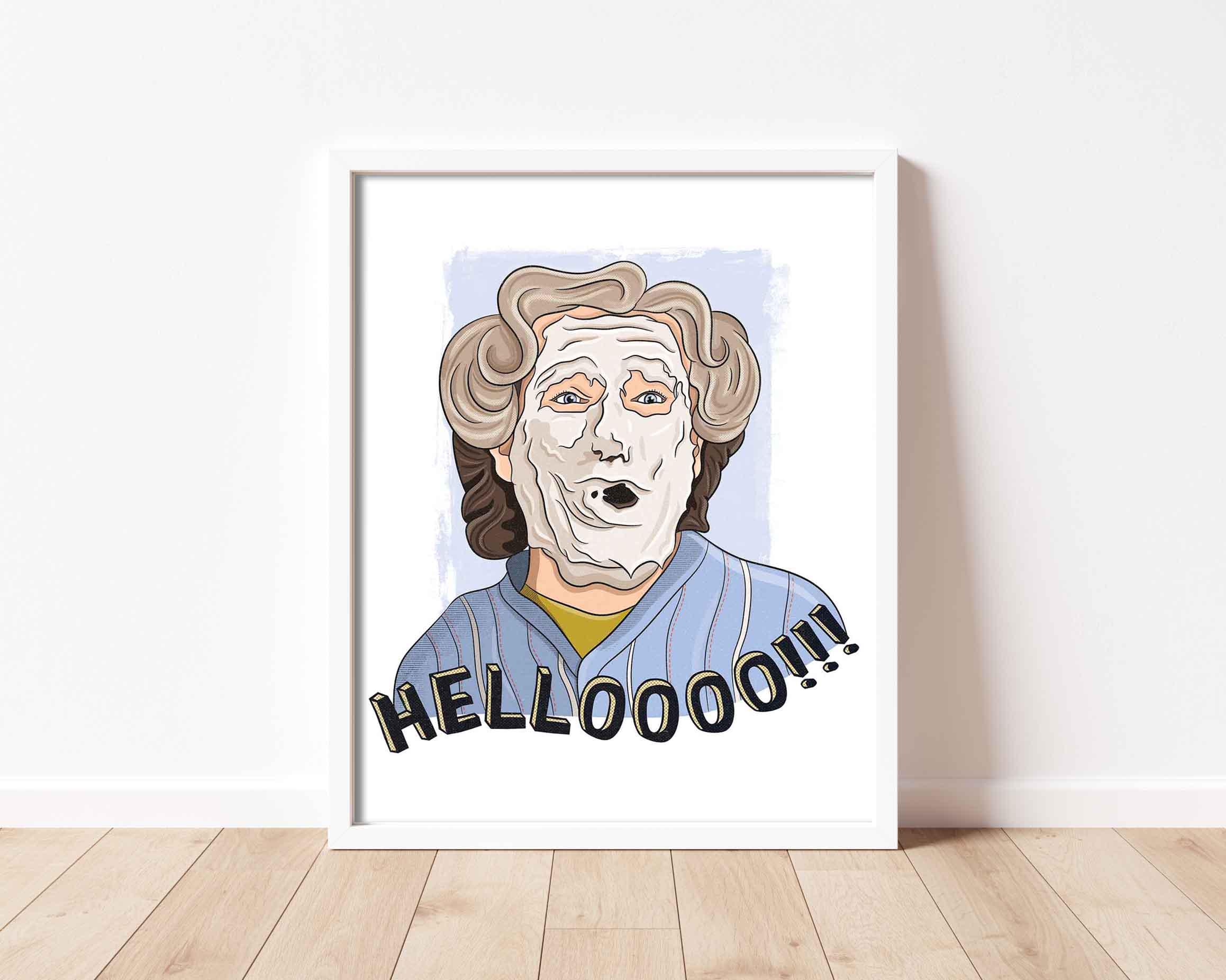 HWC Trading – Quadro Con Foto Autografata Di Robin Williams In Mrs. Doubtfire, Formato A4 Incorniciato, Memorabilia Da Collezione