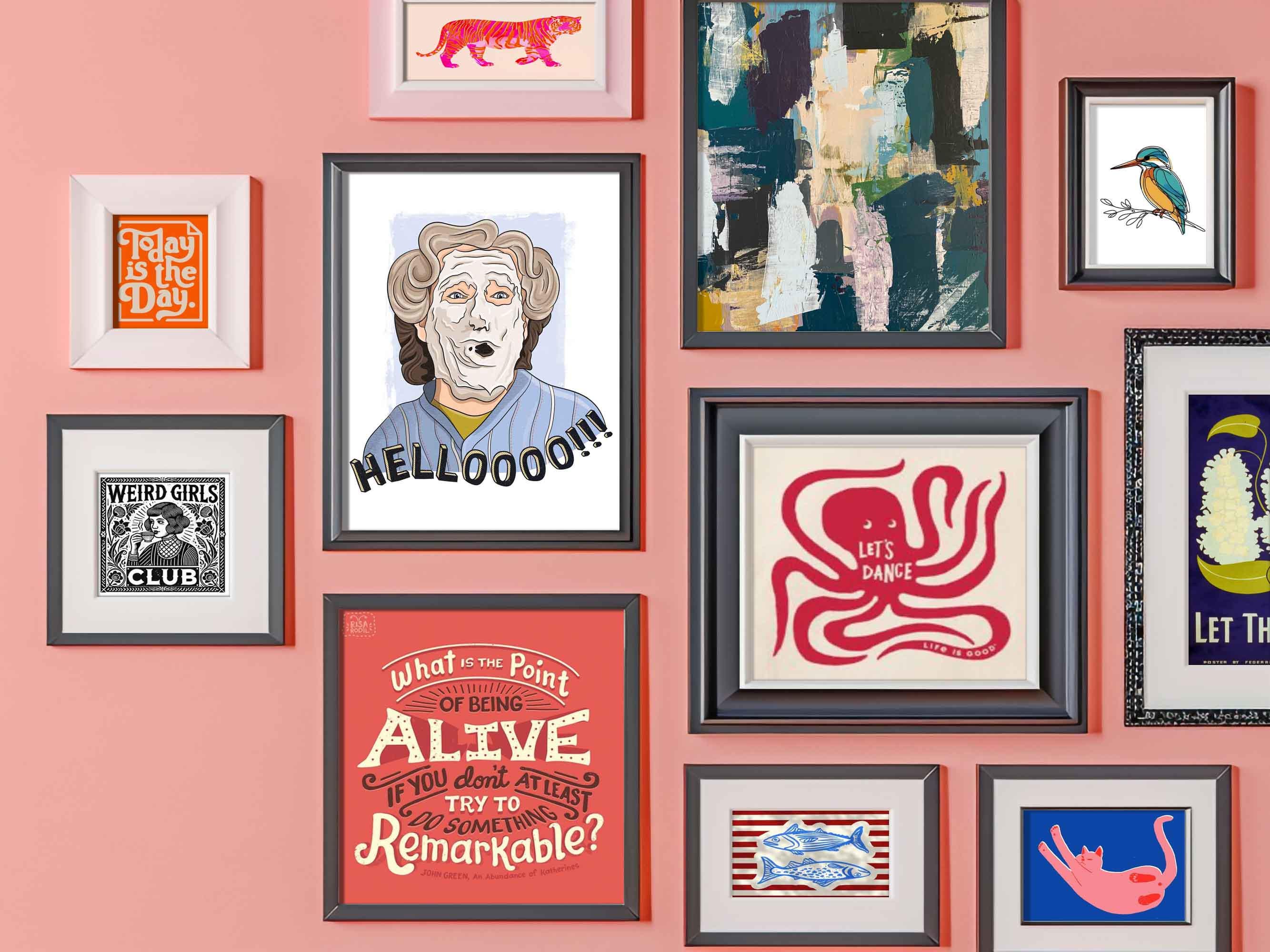 Mrs. Doubtfire Hello! Poster | Original Illustration | Multiple Sizes |  Robin Williams Fan Art | Funny Art Print Wall Decor - Etsy, image size:2667x2000