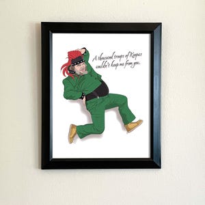 Jack Black Bowser Fine Art Print | Peaches Song | Original Illustration | Fan Art | Super Mario Bros | Bowser Poster | Funny Gift