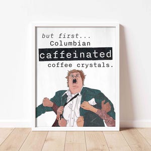 Chris Farley Columbian Coffee Crystals Fine Art Print | Original Illustration | SNL - Saturday Night Live | Fan Art