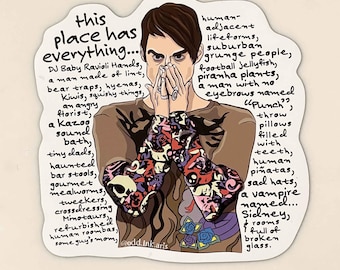 Stefon Waterproof Vinyl Magnet / Sticker | 4″ × 4″ | For Water Bottle Laptop Fridge Car