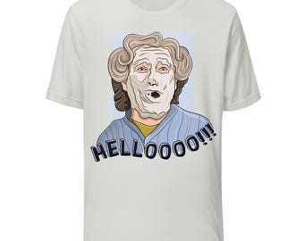 Mrs. Doubtfire Hello! Unisex T-Shirt - Bella Canvas 3001 - Multiple Sizes / Colors